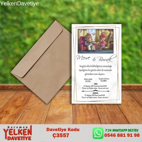 Çaycuma Zarflı Davetiye Modeli
