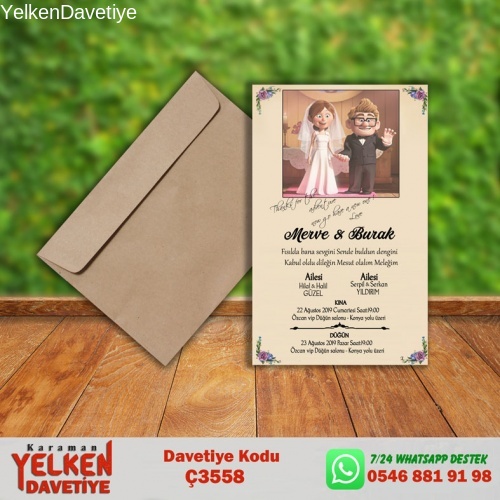 Çaycuma Zarflı Davetiye Modeli