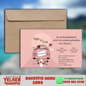 1000 Adet Çaycuma Zarflı Davetiye Modeli