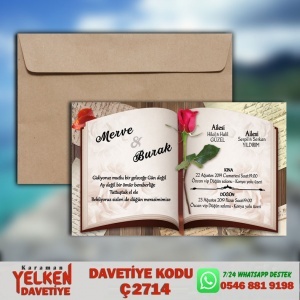 1000 Adet Çaycuma Zarflı Davetiye Modeli