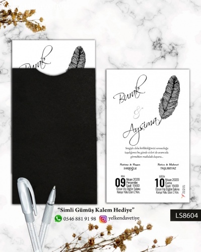 1000 Adet Siyah Kapalı Zarflı Model