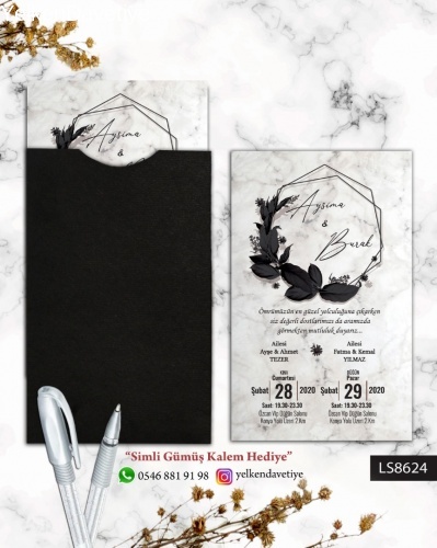 1000 Adet Siyah Kapalı Zarflı Model