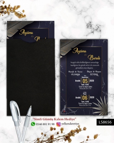 1000 Adet Siyah Kapalı Zarflı Model