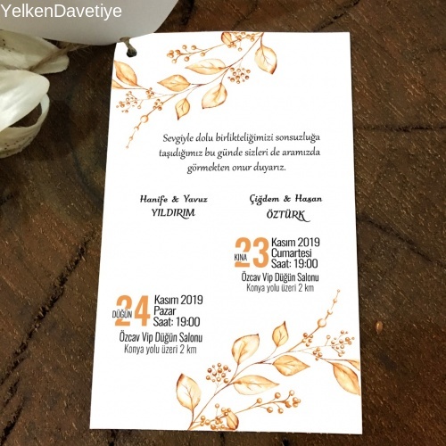  1000 Adet İkili Davetiye Modeli