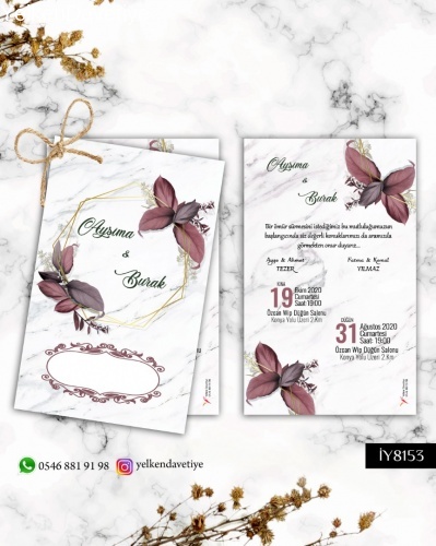 1000 Adet İkili Davetiye Modeli