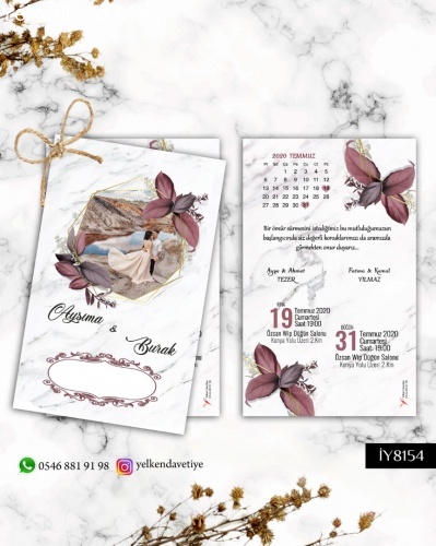 1000 Adet İkili Davetiye Modeli