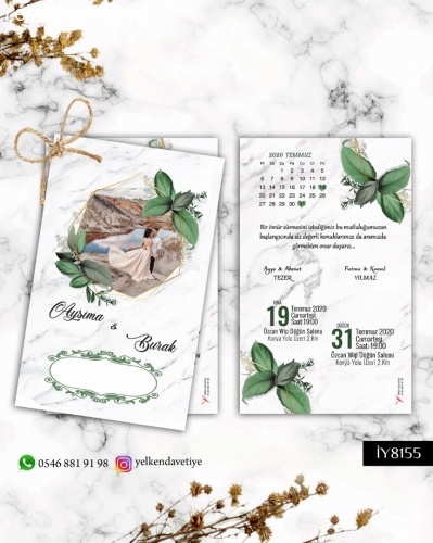 1000 Adet İkili Davetiye Modeli