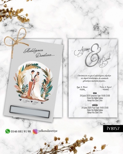 1000 Adet İkili Davetiye Modeli