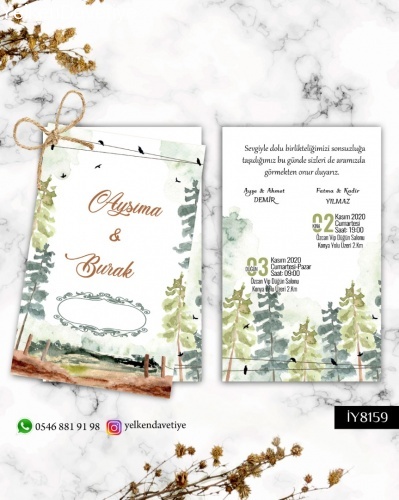 1000 Adet İkili Davetiye Modeli