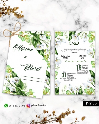 1000 Adet İkili Davetiye Modeli