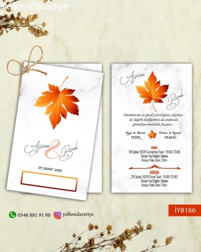 1000 Adet İkili Davetiye Modeli