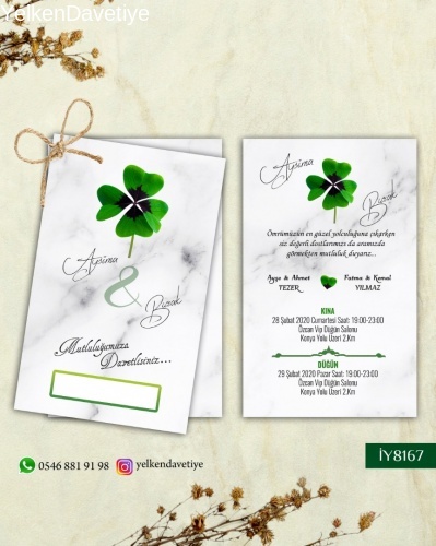 1000 Adet İkili Davetiye Modeli