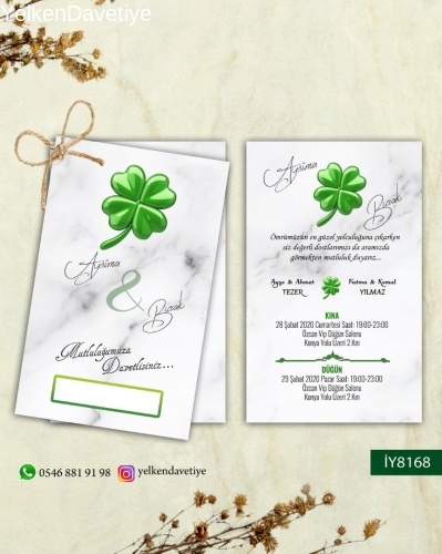 1000 Adet İkili Davetiye Modeli