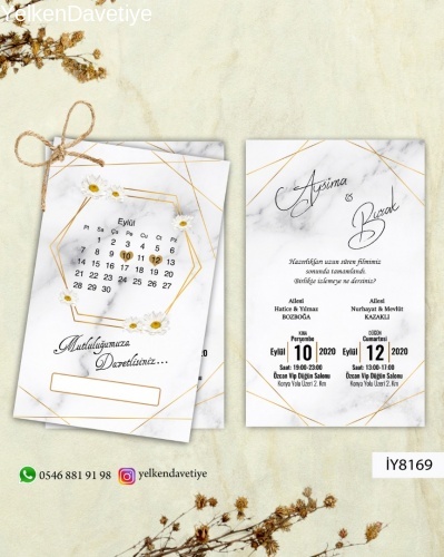 1000 Adet İkili Davetiye Modeli