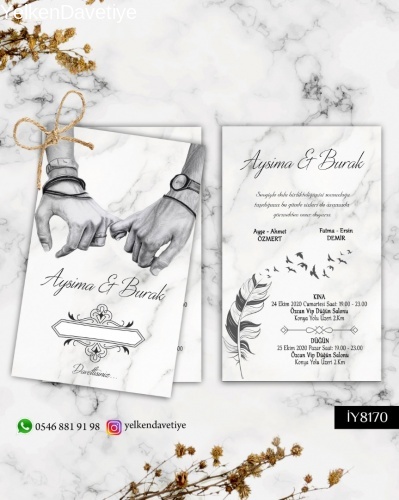 1000 Adet İkili Davetiye Modeli