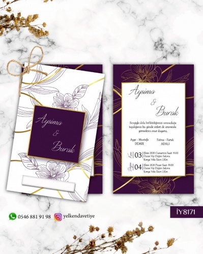 1000 Adet İkili Davetiye Modeli