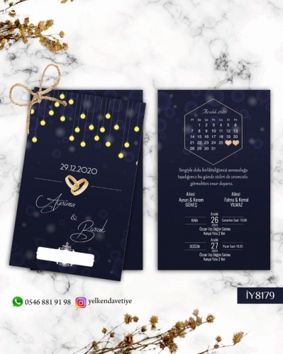 1000 Adet İkili Davetiye Modeli