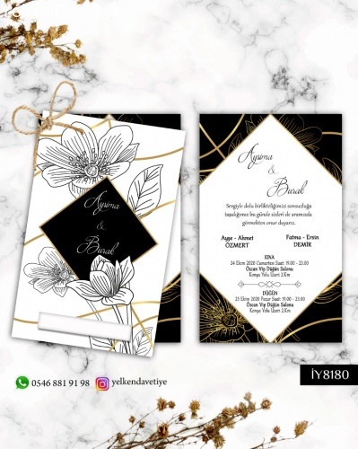 1000 Adet İkili Davetiye Modeli