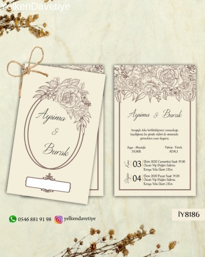 1000 Adet İkili Davetiye Modeli