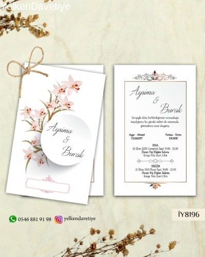 1000 Adet İkili Davetiye Modeli