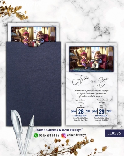 1000 Adet Lacivert Kapalı Zarflı Model