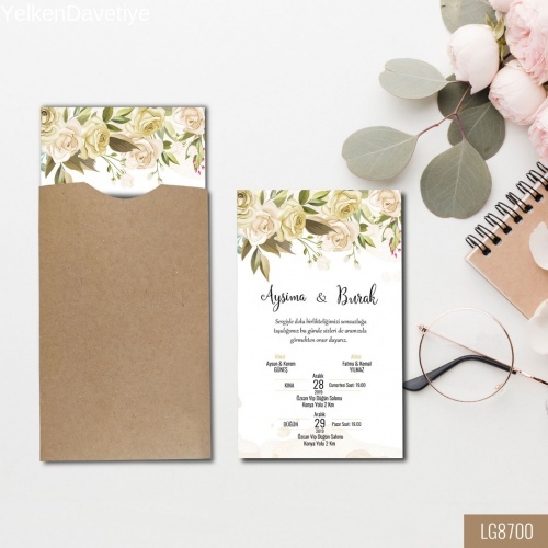 1000 Adet Kraft Kapalı Zarflı Model