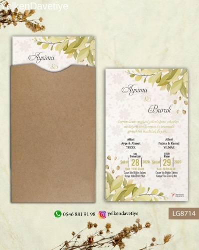 1000 Adet Kraft Kapalı Zarflı Model