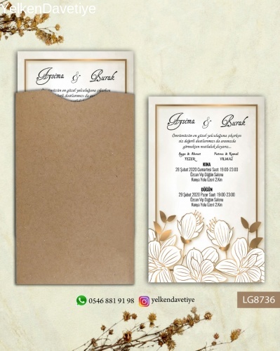 1000 Adet Kraft Kapalı Zarflı Model