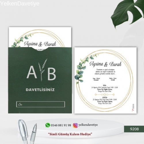 Kare Gümüş Baskılı Modeller