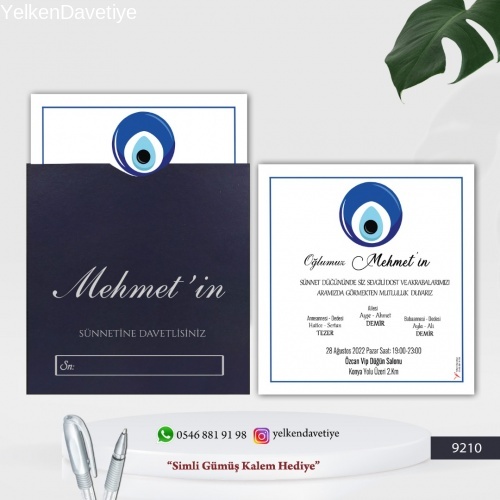 Kare Gümüş Baskılı Sünnet Modeli