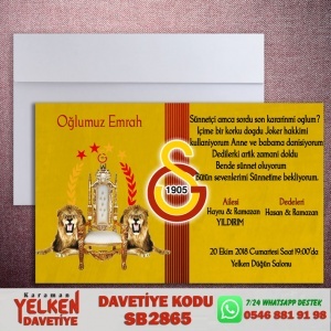 Beyaz Zarflı Sünnet Davetiyesi